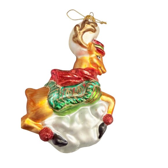 CVS Donner 2010 Blown Glass Christmas Ornament Reindeer Holiday Tree Decor Read - Picture 2 of 6